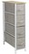 Sorbus 4 Drawers Narrow Dresser - with Steel Frame, Wood Top & Easy Pull Fabric Bins for Small Spaces, Closets, Bedroom, Bathroom & Laundry
